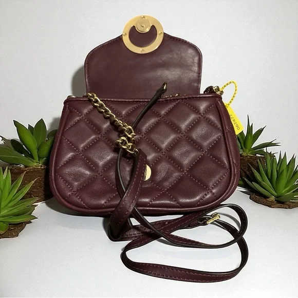 Michael Kors Quilted Burgundy Mini Bag - Picture 4 of 8